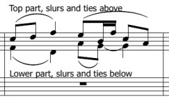 Slurs and ties, parts